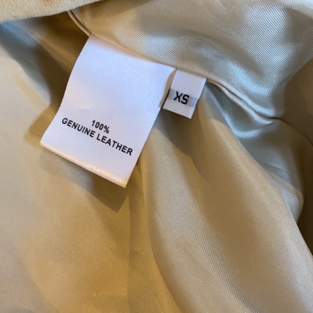 Anine Bing / suede leather  beige biker Benjamin Moto Jacket XS - Picture 9 of 9